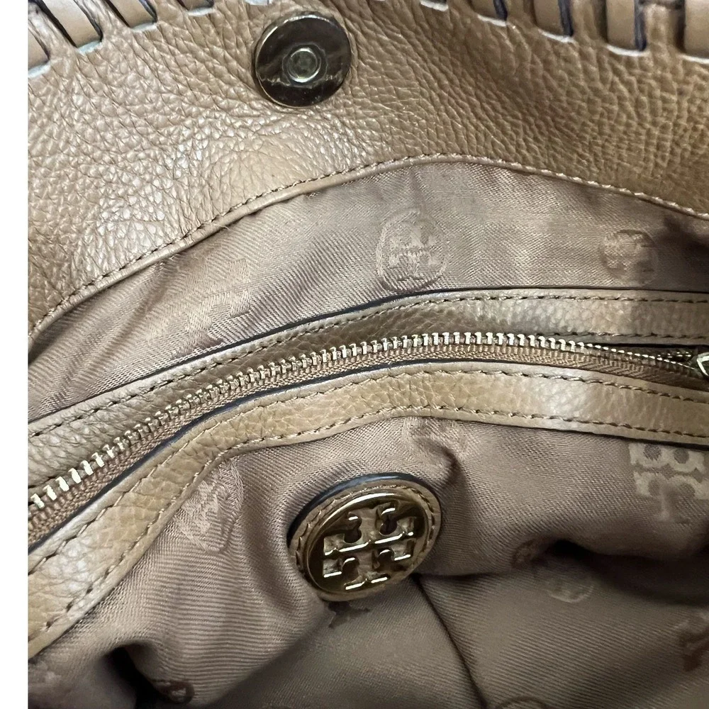 Tory Burch Marion Leather Slouchy Bookbag / Shoulder Tote
